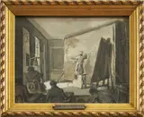 Daniel Niklaus Chodowiecki, Scene from the Studio, ink and sepia on paper