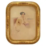 Ivan (Johann) Zasche, Portrait of Aleksandrina Stanković II, 1855., watercolor on paper
