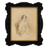 Anton Hähnisch, Portrait of a Woman, watercolor on paper