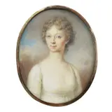 Young Lady by Srednjoeuropska škola, 19. stoljeće, watercolor on ivory, offered Dec 2025