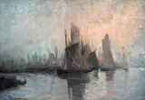 Nicolae Tempeanu, Apus la Galata, ulei pe carton