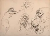 Nicolae Vermont, Commedia dell'arte, creion pe hârtie