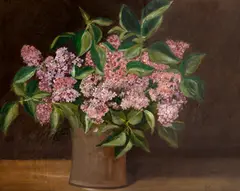 Liliac by Anton (Tony) Ventzel, ulei pe carton, sold Nov 2025