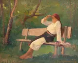 Honoriu Creţulescu, Țărăncuță în soare, ulei pe placaj