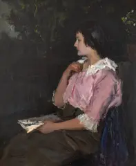 Aurel Naray, Lectură, 1910, ulei pe pânză