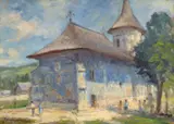Jean Niţescu, Mănăstirea Voroneț, 1967, ulei pe pânză