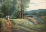 Drumul spre casă by Alexandru Henția, ulei pe carton, offered Nov 2025