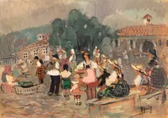 Iosif Rosenblut, Sărbătoare, ulei pe carton