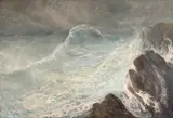 Dimitrie Știubei, Mare învolburată, ulei pe pânză lipită pe placaj