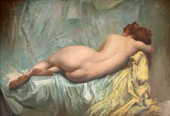 Constantin Goruneanu, Nud cu spatele, 1967, ulei pe carton