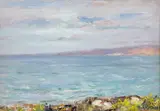 Kimon Loghi, Peisaj la Biarritz, ulei pe carton