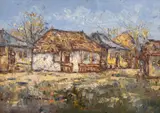 Partog (Petre) Vartanian, Sat în Deltă, ulei pe carton