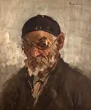Apostol Mănciulescu, Portret de evreu, ulei pe carton