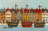Petru Vintilă, Vedere din Amsterdam, ulei pe carton