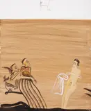 Sorin Ilfoveanu, Saturnalii, 2019, ulei pe pânză lipită pe carton