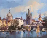 Radu Darânga, Vedere din Oradea, ulei pe pânză