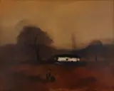 Vladimir (Mirel) Zamfirescu, Drumul spre casă, 1984, ulei pe pânză lipită pe carton