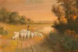 Samuel Bogdanovici, Întoarcerea de la câmp, ulei pe carton