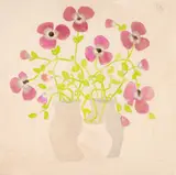 Constantin Piliuță, Flori roz, 1987, ulei pe pânză