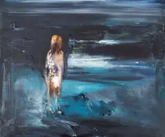Francisc Chiuariu, Untitled (Seria "Pleci sau rămâi?"), 2021, ulei pe pânză