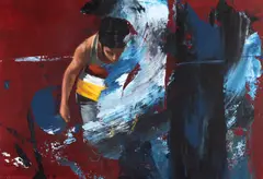 Francisc Chiuariu, View from Above, 2014, ulei pe hârtie pânzată