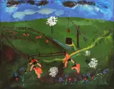 Carolina Iacob, Jocuri de primăvară, 1966, ulei pe pânză