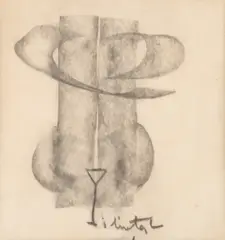 Cuplu by Constantin Piliuță, creion pe hârtie, sold Nov 2025