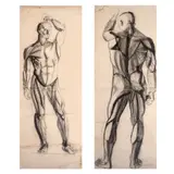 Marcel Guguianu, Studii, cărbune pe hârtie