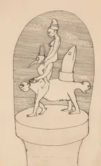 Călători by Ștefan Câlția, 1986, litografie, sold Nov 2025