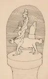 Ștefan Câlția, Călători, 1986, litografie