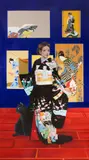 Ana Maria Dranga, Bakeneko (Interior japonez cu pisică), 2025, ulei pe pânză