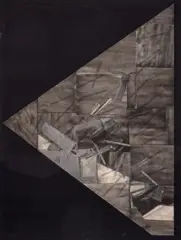 Toma Roata, Elément pour une cathédrale possible, 1991, acuarelă, colaj, cărbune și tuș pe hârtie
