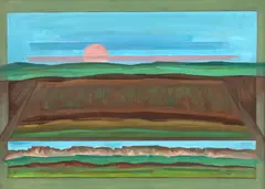 Câmpuri solare by Spiru Chintilă, ulei pe pânză, sold Nov 2025