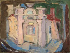 Yvonne Hasan, Citadină, 1968, ulei pe pânză