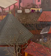 Mihai Mureșan, View from my Florence - Another Spring III, 2025, ulei pe MDF