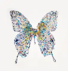 Mando, Big Butterfly (Fake Hirst), 2022, ulei pe pânză
