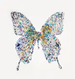 Mando, Big Butterfly (Fake Hirst), 2022, ulei pe pânză