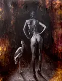 Paul Baraka Marat, Pasul către marele infinit, 2025, ulei pe pânză