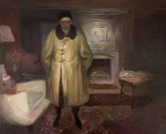 Gogol's Overcoat by Robert Lőrincz, 2024, ulei pe pânză, sold Nov 2025