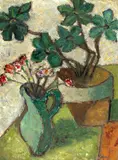 Ileana Dumitriu Cojan, Natură statică de atelier, ulei pe carton