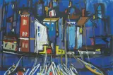 Branko Kovačević, Veduta, tempera i gvaš na papiru