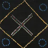 Josko Eterović, Kompozicija s križem, kvadratom i kružnicama, 1982., ulje na dasci