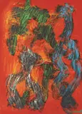 Boris Bućan, Konj i žena s dugim vratom, 2004., ulje na platnu