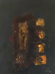 Tomislav Hruškovec, Znaci, 1968., tempera, ulje i kolaž