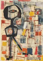 Ivan Picelj, Autoportret, 1951., ulje na papiru