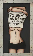 Nikolina Ivezič, "You amaze me", 2024., piktoplastika i assemblage na stiroporu