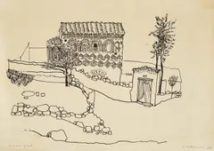 Ordan Petlevski, Mazkov grad, 1955., tuš na papiru