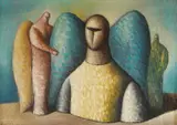 Željko Lapuh, Figure s krilima, 1995.-1997., ulje na platnu
