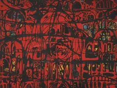 Josip Botteri Dini, Svečani prostor, 1975., ulje na platnu