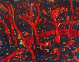 Genko Genkov, Forest landscape, oil on canvas